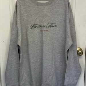 Ariana Grande Christmas Kisses Gray Sweatshirt